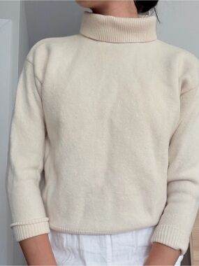 Aritzia Cream Turtleneck Sweater